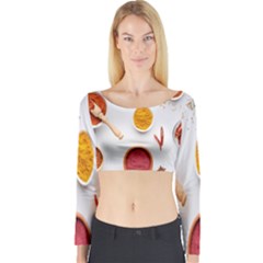 Masala Spices Food Long Sleeve Crop Top by artworkshop