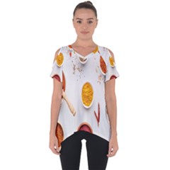 Masala Spices Food Cut Out Side Drop Tee by artworkshop