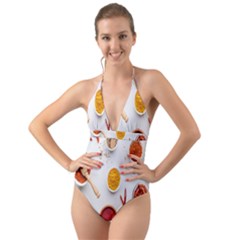 Masala Spices Food Halter Cut-out One Piece Swimsuit by artworkshop