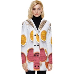 Masala Spices Food Button Up Hooded Coat 