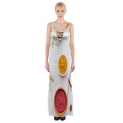 Masala Spices Food Thigh Split Maxi Dress by artworkshop