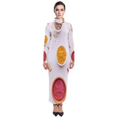 Masala Spices Food Turtleneck Maxi Dress by artworkshop