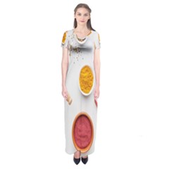 Masala Spices Food Short Sleeve Maxi Dress by artworkshop