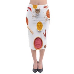 Masala Spices Food Midi Pencil Skirt by artworkshop