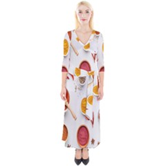 Masala Spices Food Quarter Sleeve Wrap Maxi Dress by artworkshop