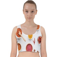 Masala Spices Food Velvet Racer Back Crop Top by artworkshop