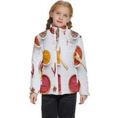 Masala Spices Food Kids  Puffer Bubble Jacket Coat by artworkshop