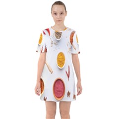 Masala Spices Food Sixties Short Sleeve Mini Dress by artworkshop