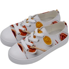 Masala Spices Food Kids  Low Top Canvas Sneakers by artworkshop