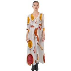 Masala Spices Food Button Up Boho Maxi Dress by artworkshop