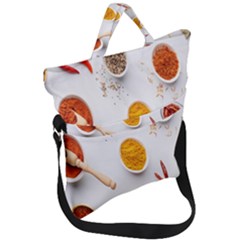 Masala Spices Food Fold Over Handle Tote Bag by artworkshop