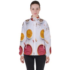 Masala Spices Food Women s High Neck Windbreaker by artworkshop