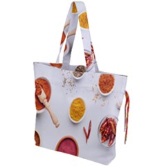 Masala Spices Food Drawstring Tote Bag by artworkshop