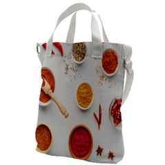 Masala Spices Food Canvas Messenger Bag by artworkshop