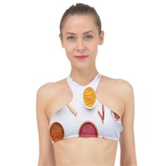 Masala Spices Food High Neck Bikini Top by artworkshop