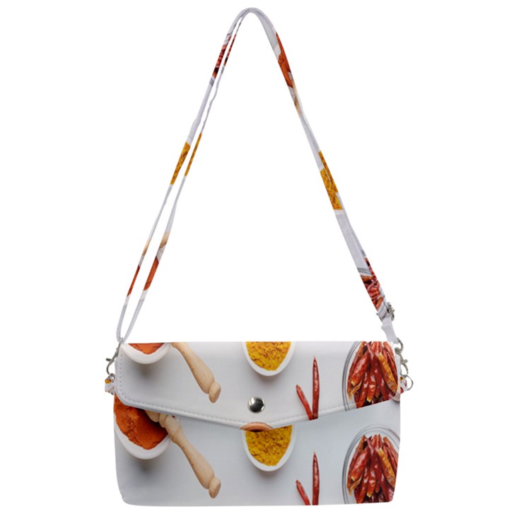 Masala Spices Food Removable Strap Clutch Bag