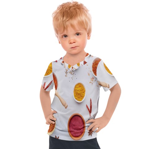 Masala Spices Food Kids  Sports Tee by artworkshop