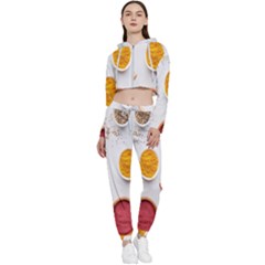 Masala Spices Food Cropped Zip Up Lounge Set by artworkshop