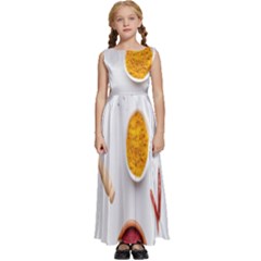 Masala Spices Food Kids  Satin Sleeveless Maxi Dress by artworkshop