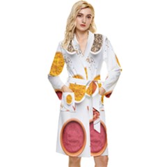 Masala Spices Food Long Sleeve Velour Robe