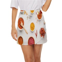 Masala Spices Food Mini Front Wrap Skirt