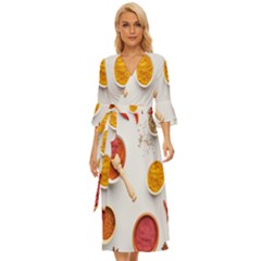 Masala Spices Food Midsummer Wrap Dress by artworkshop