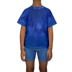 Milky Way Stars Night Sky Kids  Short Sleeve Swimwear by artworkshop