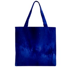 Milky Way Stars Night Sky Zipper Grocery Tote Bag by artworkshop