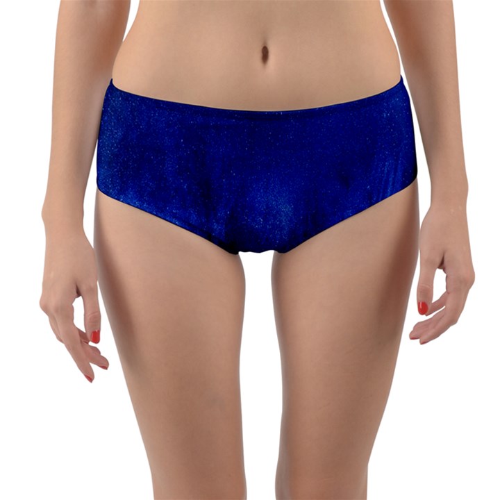 Milky Way Stars Night Sky Reversible Mid-Waist Bikini Bottoms