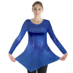 Milky Way Stars Night Sky Long Sleeve Tunic  by artworkshop