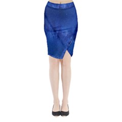 Milky Way Stars Night Sky Midi Wrap Pencil Skirt by artworkshop