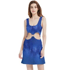 Milky Way Stars Night Sky Velvet Cutout Dress by artworkshop