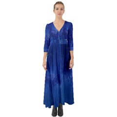 Milky Way Stars Night Sky Button Up Boho Maxi Dress by artworkshop