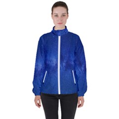 Milky Way Stars Night Sky Women s High Neck Windbreaker by artworkshop