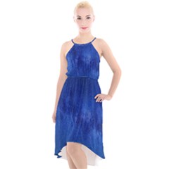 Milky Way Stars Night Sky High-low Halter Chiffon Dress  by artworkshop