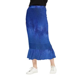 Milky Way Stars Night Sky Maxi Fishtail Chiffon Skirt by artworkshop