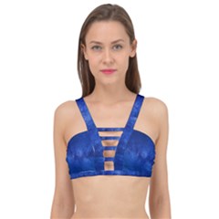 Milky Way Stars Night Sky Cage Up Bikini Top by artworkshop