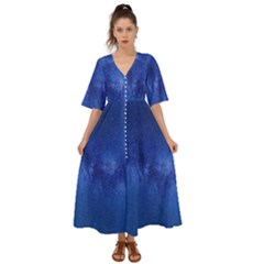 Milky Way Stars Night Sky Kimono Sleeve Boho Dress by artworkshop