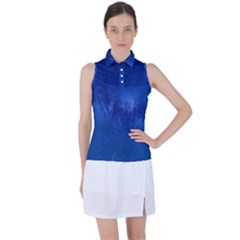 Milky Way Stars Night Sky Women s Sleeveless Polo Tee by artworkshop