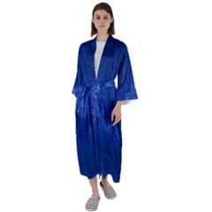 Milky Way Stars Night Sky Maxi Satin Kimono by artworkshop