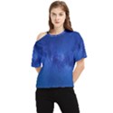 Milky Way Stars Night Sky One Shoulder Cut Out Tee View1