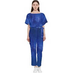 Milky Way Stars Night Sky Batwing Lightweight Chiffon Jumpsuit by artworkshop