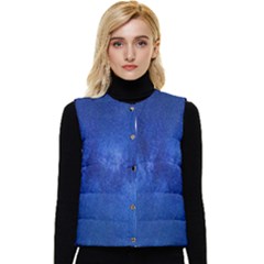 Milky Way Stars Night Sky Women s Short Button Up Puffer Vest by artworkshop