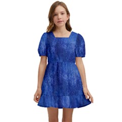 Milky Way Stars Night Sky Kids  Short Sleeve Dolly Dress