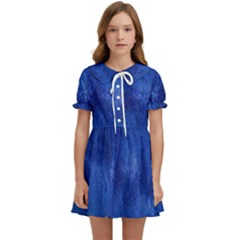 Milky Way Stars Night Sky Kids  Sweet Collar Dress