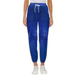 Milky Way Stars Night Sky Cropped Drawstring Pants by artworkshop