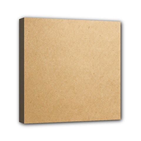 Paper Brown Mini Canvas 6  X 6  (stretched)