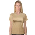 Paper Brown V-Neck Sport Mesh Tee View1