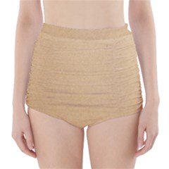 Paper Brown High-waisted Bikini Bottoms by artworkshop