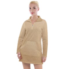 Paper Brown Women s Long Sleeve Casual Dress by artworkshop